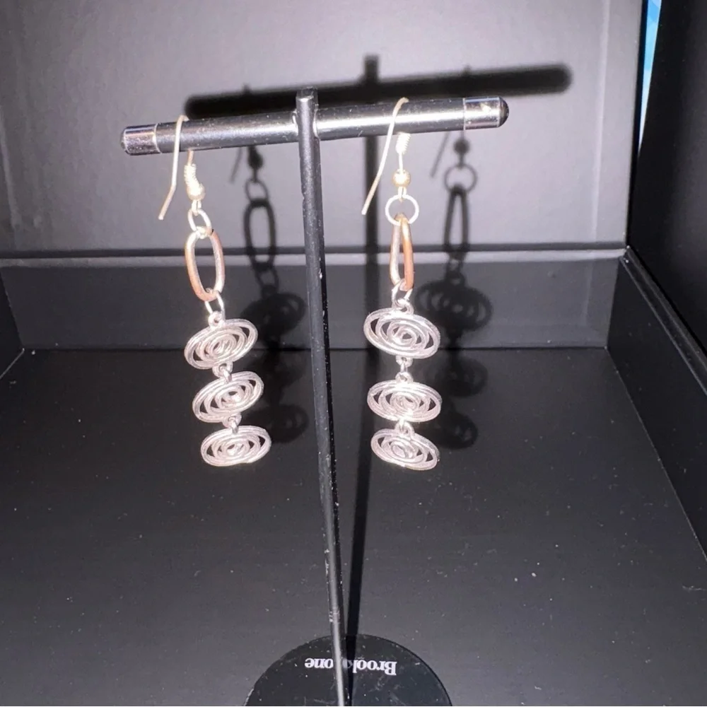 Silver Spiral Minimalist Earrings